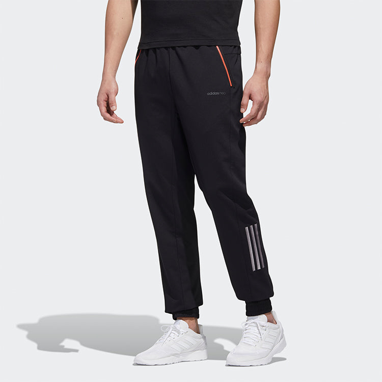 adidas neo M Ss Nn Tp 2 logo Printing Casual Bundle Feet Sports Pants Black GM2298