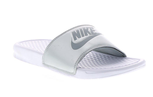 Nike Benassi JDI Sandals Slippers 'Silver White' YC343881-107