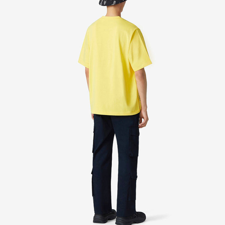 Men's KENZO China Capsule Series Printing Pattern Round Neck Short Sleeve Yellow FB55TS0584SB-39