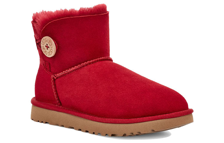 (WMNS) UGG Mini Bailey Button II Boot Red 1016422-KSS