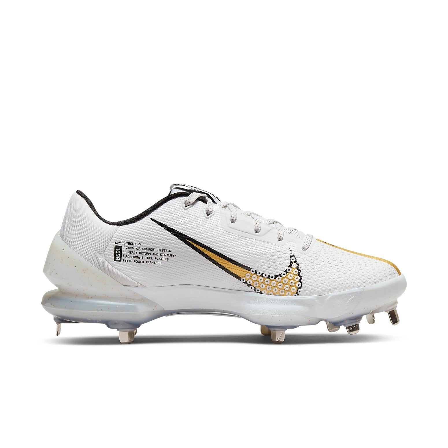 Nike Force Zoom Trout 7 Pro 'White Metallic Gold' CQ7224-106