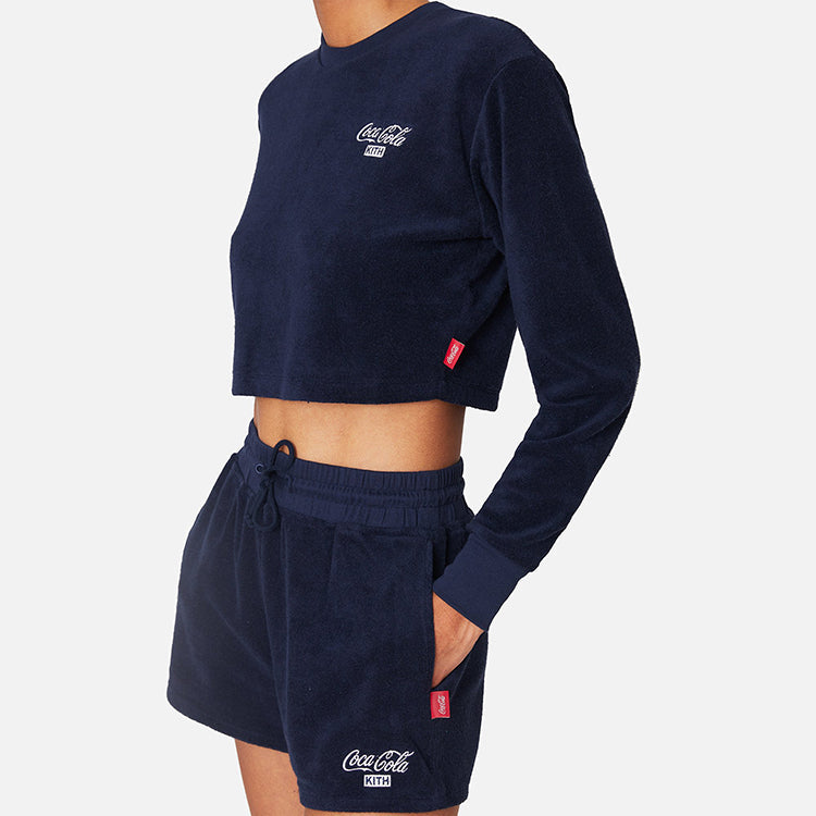 KITH x Coca Cola Crossover Short Round Neck Navy Blue KHW2133-109