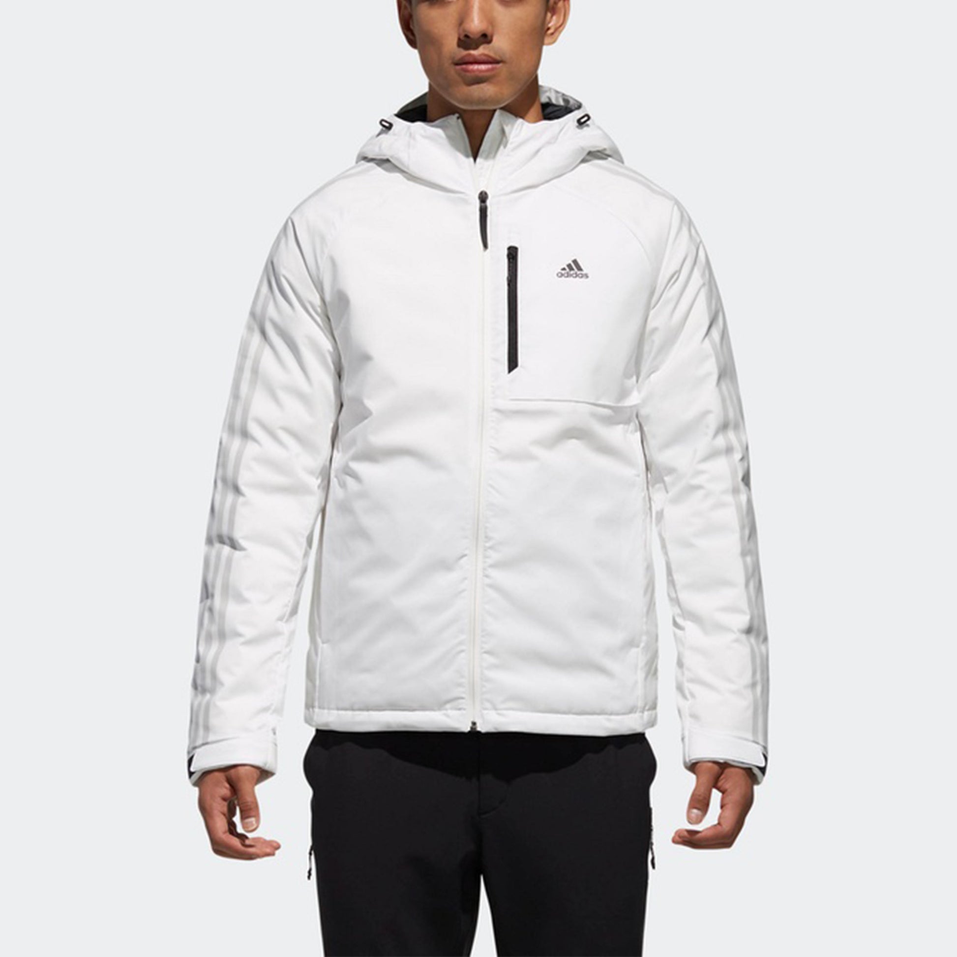 adidas 3stripes Down H Stay Warm raglan sleeve Sports hooded down Jacket White DM1964