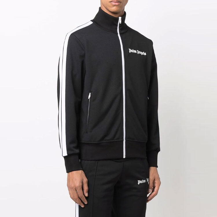 Palm Angels SS22 Classic Track Jacket 'Black White' PMBD001C99FAB0011001