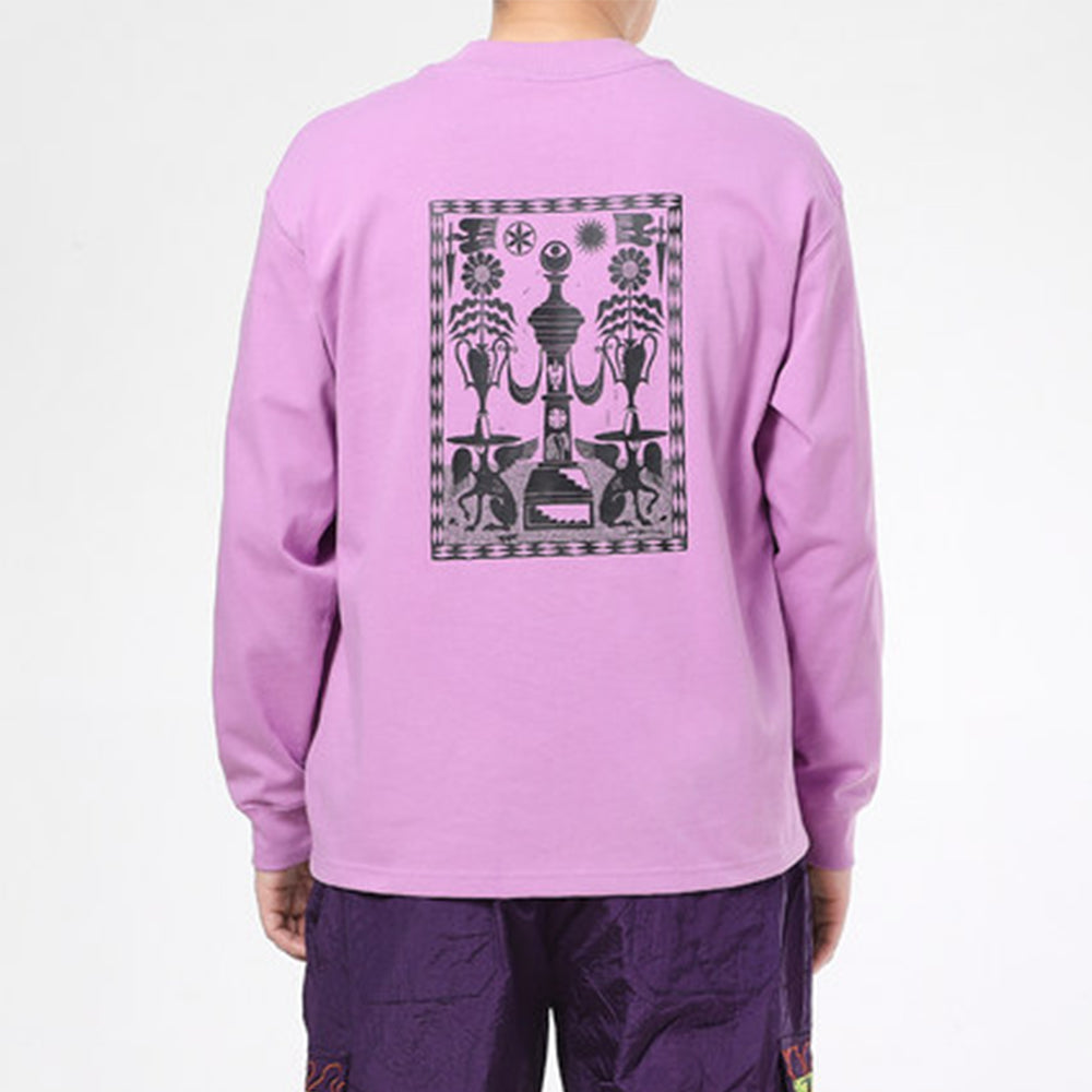 Men's Nike Totem Printing Breathable Casual Sports Pullover Long Sleeves Purple T-Shirt DB9260-591