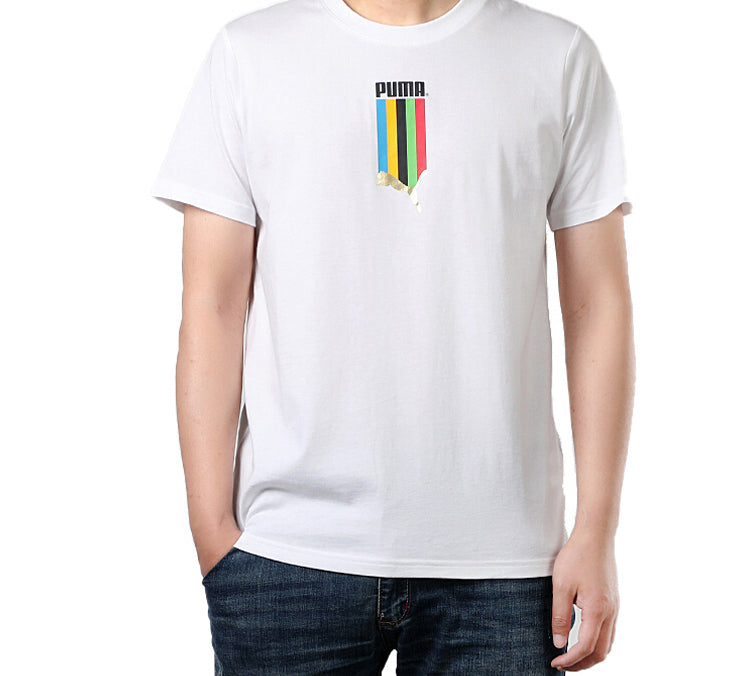 PUMA TFS Graphic Tee Living Series Sports Short Sleeve White 599997-52