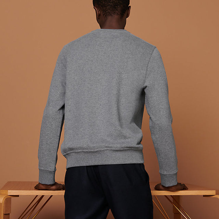 HERMES Her-Mes Sports Series Round Neck Gray H047850HA76