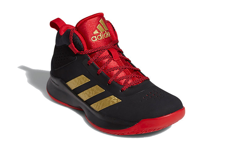 (GS) adidas Cross Em Up 5 K Shoes Black/Red/Golden FZ1475