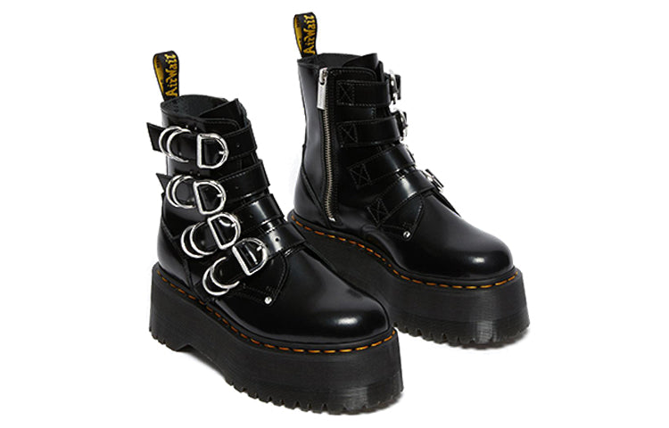 (WMNS) Dr. Martens Jadon Max Hdw 4 Strap Boot Black 26524001