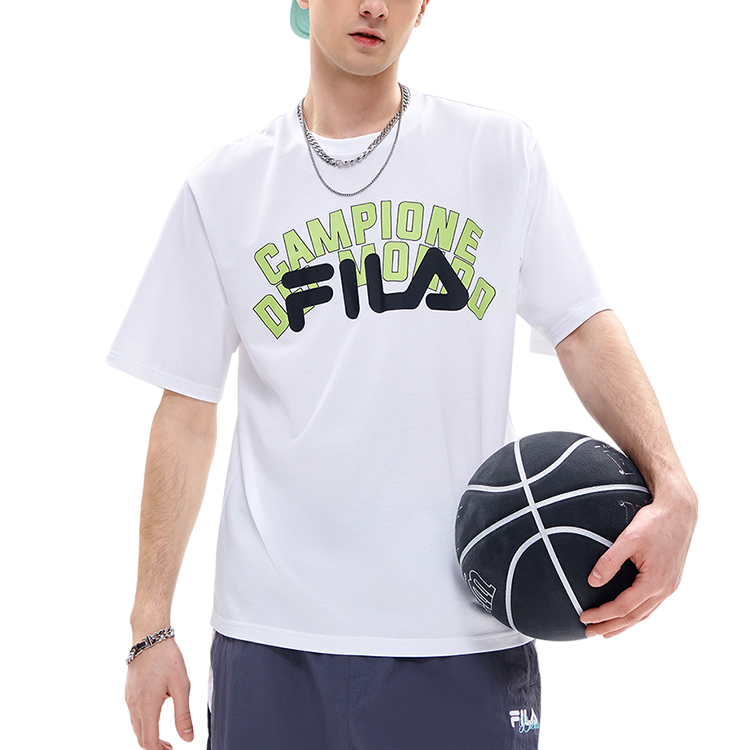 FILA FUSION Basketball Tee 'White Green' T11M225109F-WT