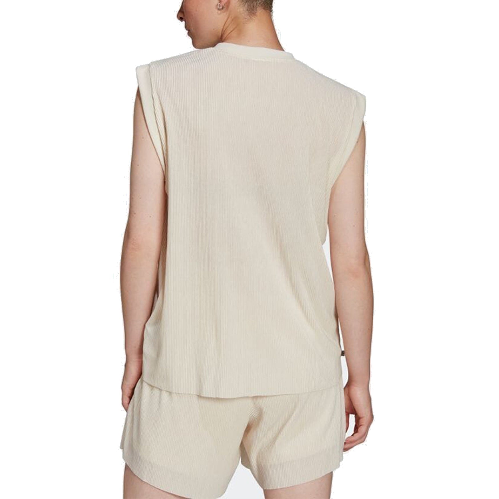 (WMNS) adidas Adicolor Plisse Tank Top Asia Sizing 'White' HE4956