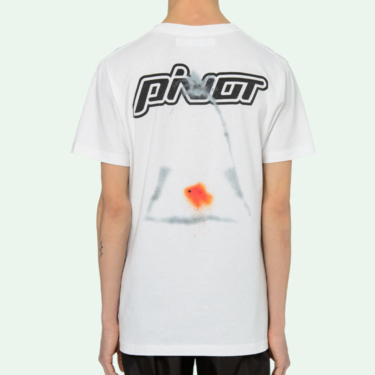 Off-White FW20 Pivot Goldfish Print Short Sleeve OMAA027E20JER0180125