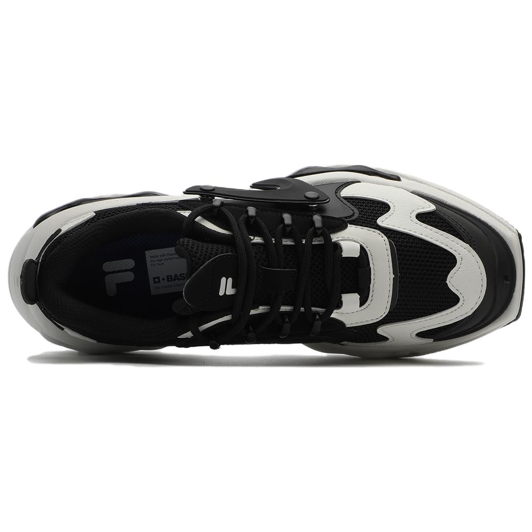 (WMNS) FILA FUSION NEBULA Sneakers 'Black White' T12W331105FBV