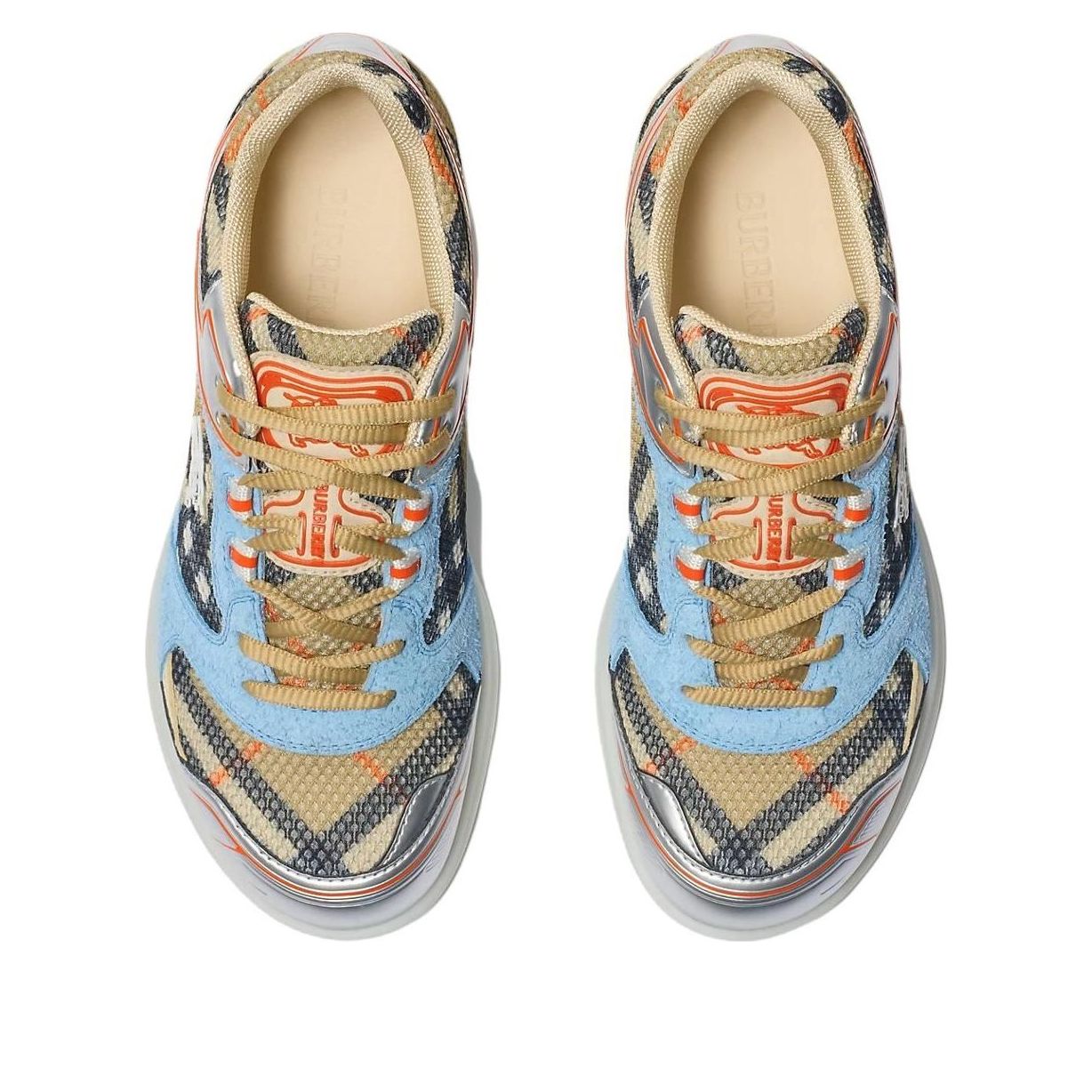 (WMNS) Burberry 25 Check Matrix Sport Sneakers 'Blue' 81118581