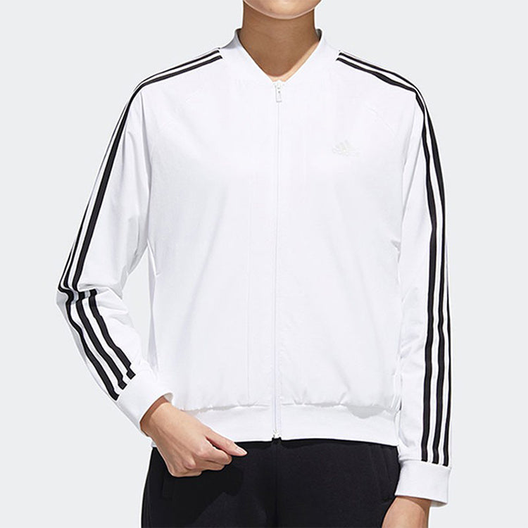 (WMNS) adidas Mh Wv 3s Bomber Sports Tatting Jacket White GF0182