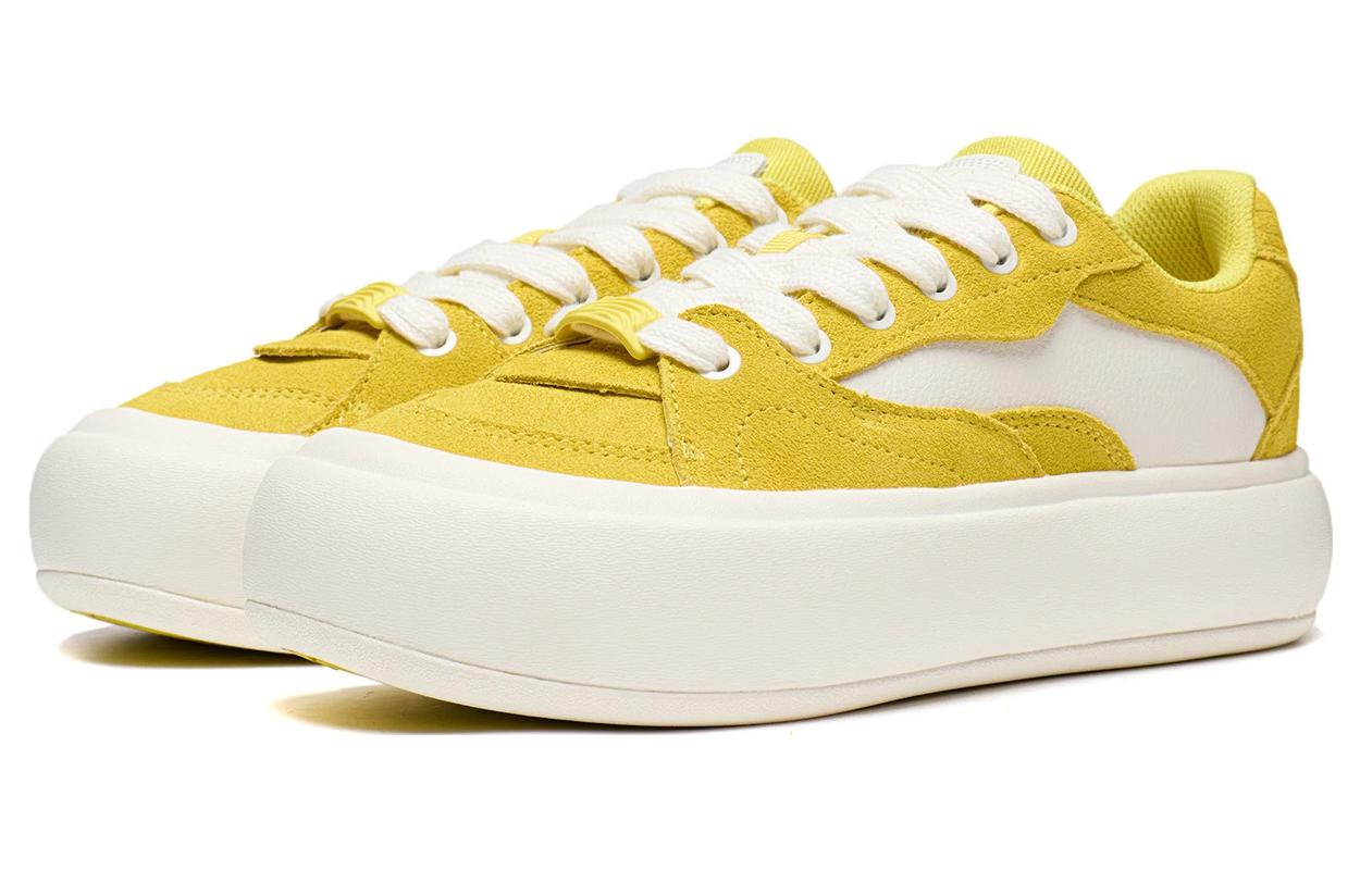 (WMNS) Li-Ning Platform Skate Shoes 'Yellow White' AZGT026-3