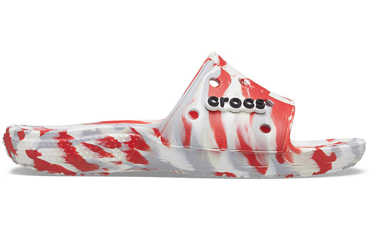 Crocs Classic Clog Marble Beach Unisex Red White Slippers 'Red White' 206879-884