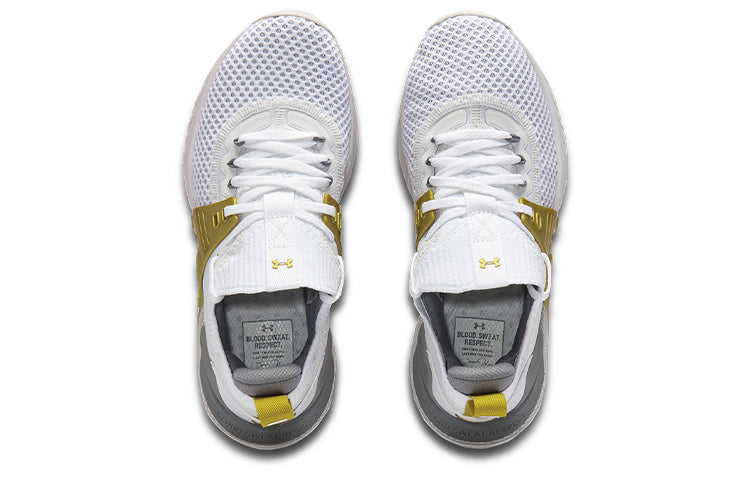 (WMNS) Under Armour Project Rock 4 'White Metallic Gold' 3023696-104