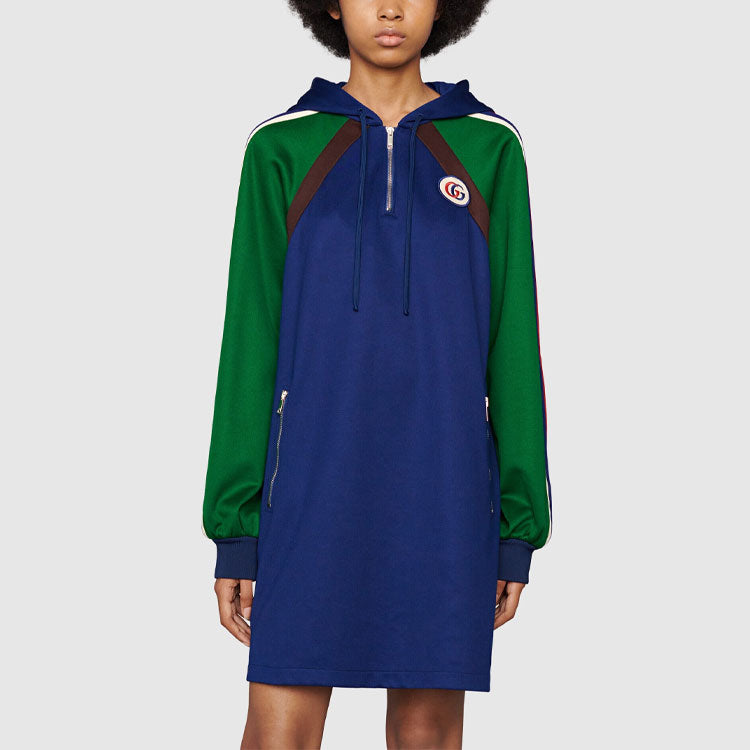(WMNS) Gucci Technical Jersey Dress with Double G 'Blue Green' 681085-XJDQN-4897