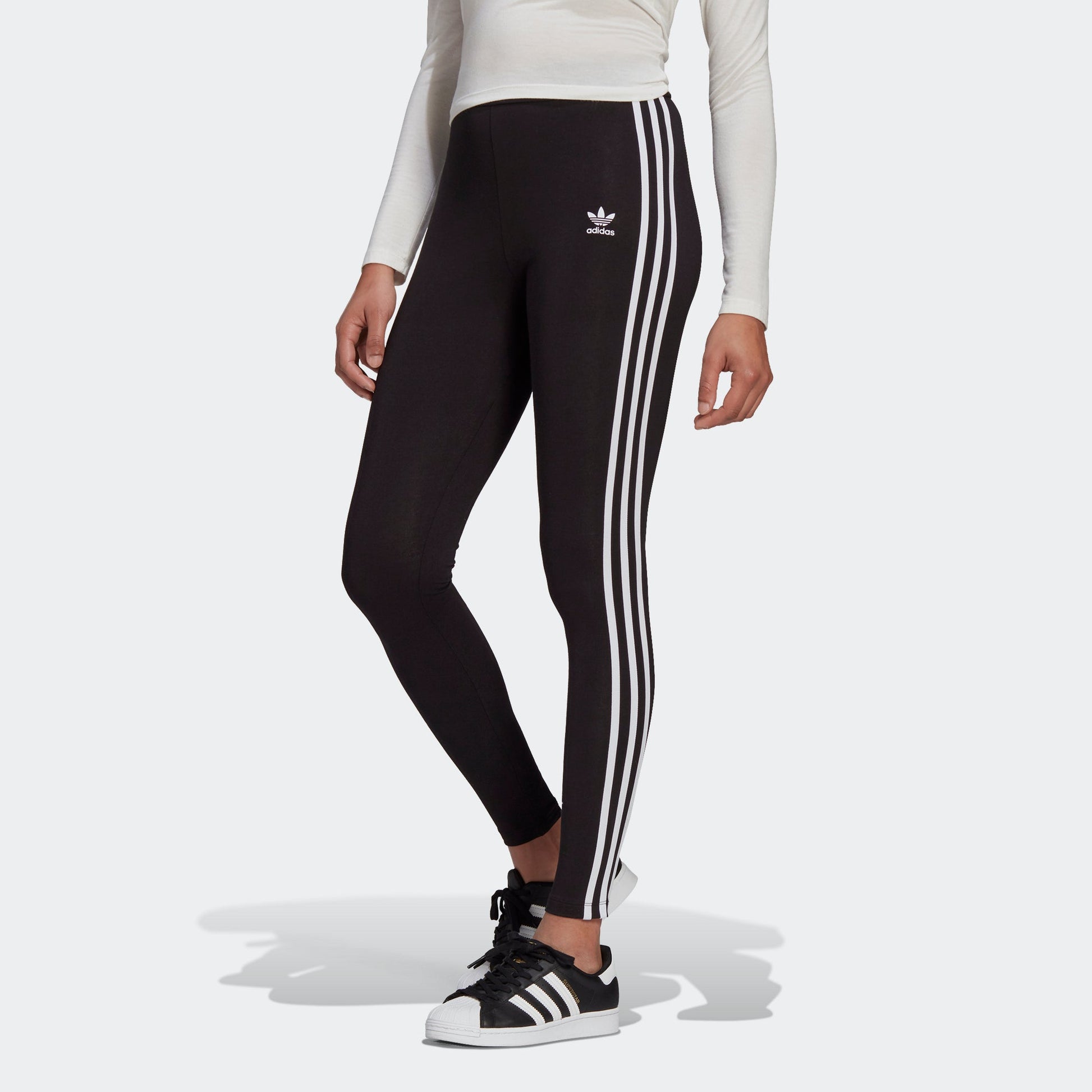 (WMNS) adidas originals 3 Str Tight Side Stripe Sports Gym Pants/Trousers/Joggers Black GN4504