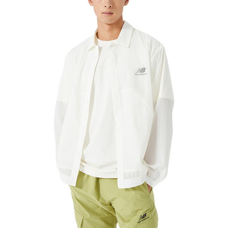 New Balance FW22 Sportswear Jacket Asia Sizing 'White Grey' AMJ23301