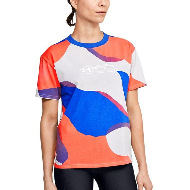(WMNS) Under Armour Summit Graphic Training Sports Short Sleeve White 1360010-110