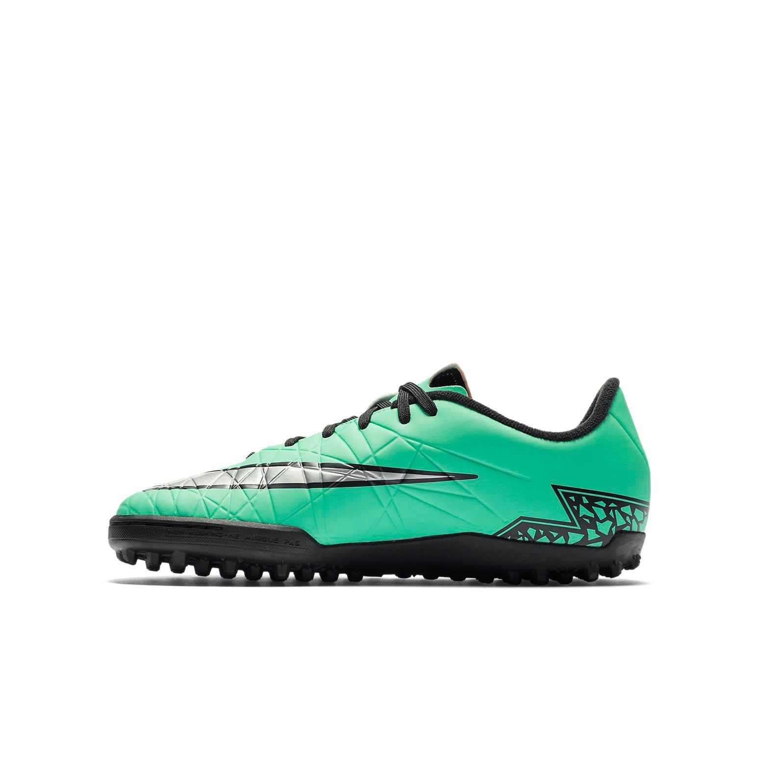 (GS) Nike HyperVenom Phelon II TF 'Black Green' 749922-308