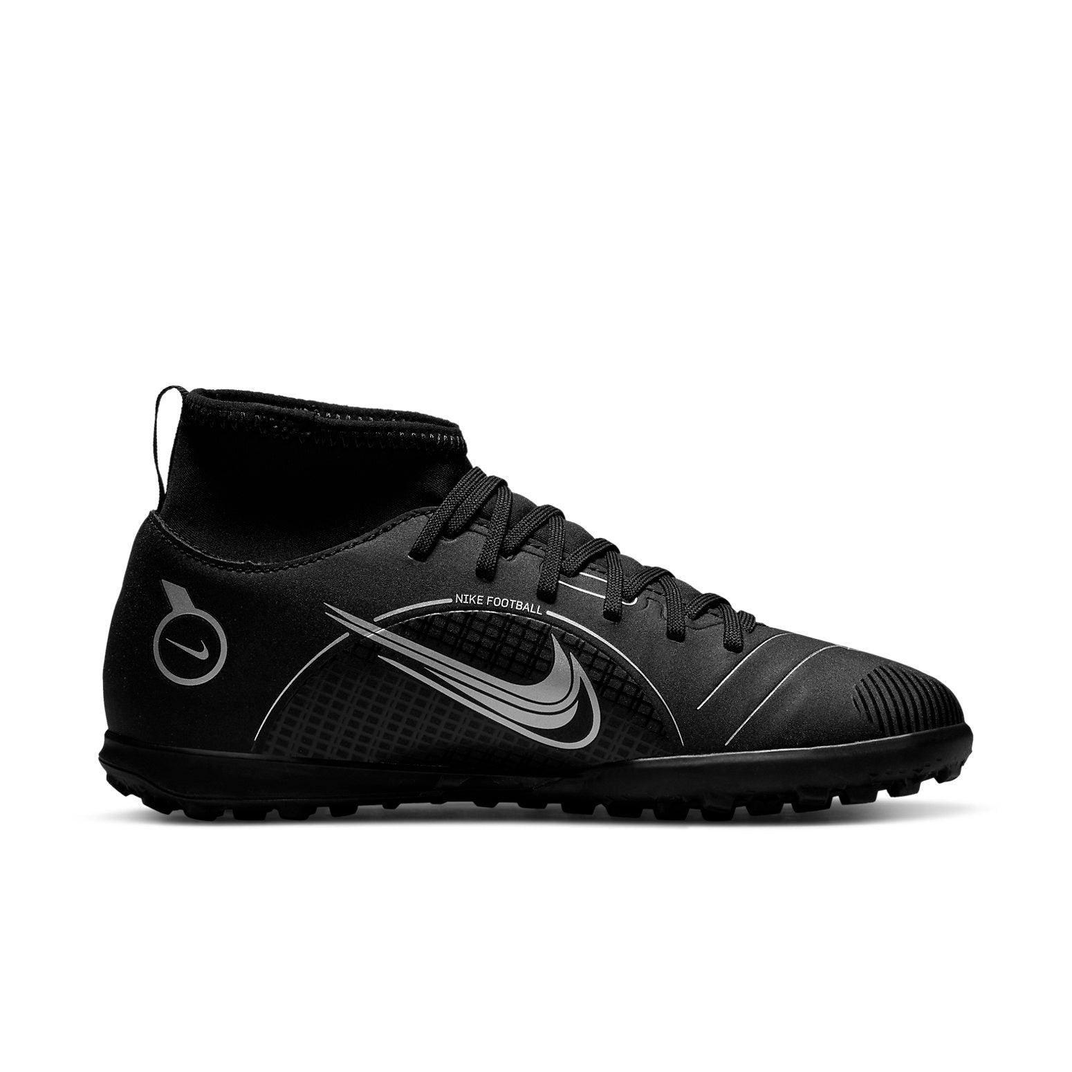 (GS) Nike Mercurial Superfly 8 Club TF 'Black Metallic Silver' DJ2900-007