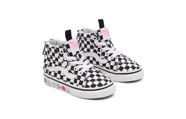 Vans Toddler Candy Hearts SK8-HI Zip 'Black White' VN000XG5ABY
