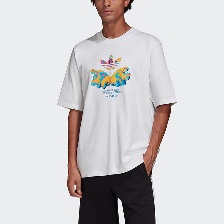 adidas originals Graphic Tee Printing Short Sleeve White GK7183