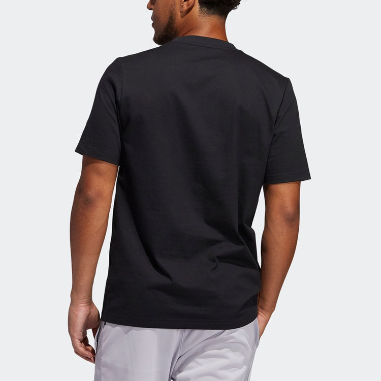 adidas Cny Inline Tee Printing Basketball Sports Short Sleeve Black GN5376