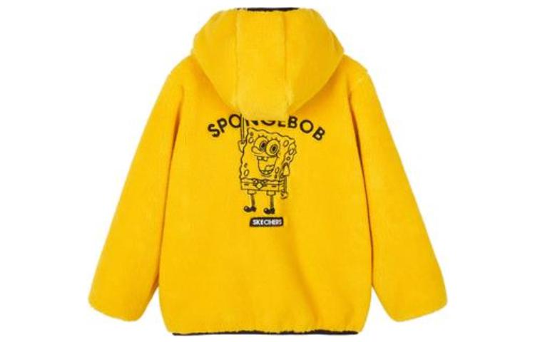 (GS) Skechers x SpongeBob SquarePants Graphic Jacket 'White Yellow' L321K181