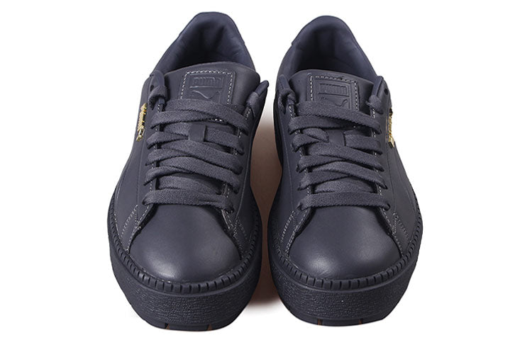 (WMNS) PUMA Platform Trace Premium Low-Top Sneakers Black 369927-02