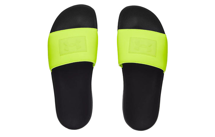 Under Armour Core Remix Neon Slide 'Black High-Vis Yellow' 3023777-001