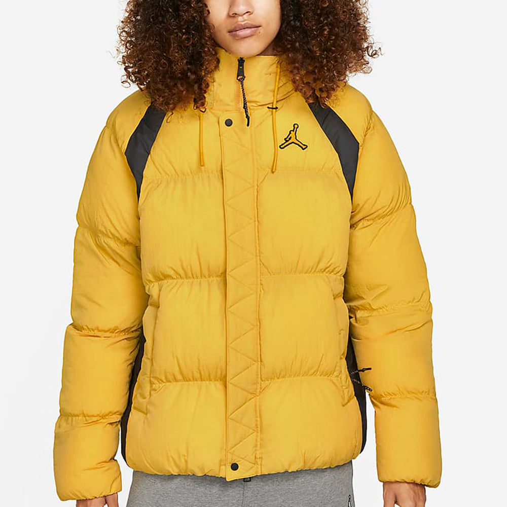 Air Jordan Contrasting Colors Printing Stay Warm Hooded Padded Jacket Yellow DA9807-781