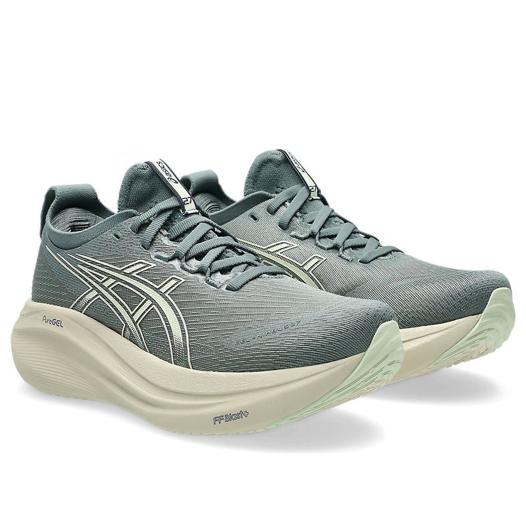 (WMNS) Asics Gel-Nimbus 27 'Monument Blue Whisper Green' 1012B753-402