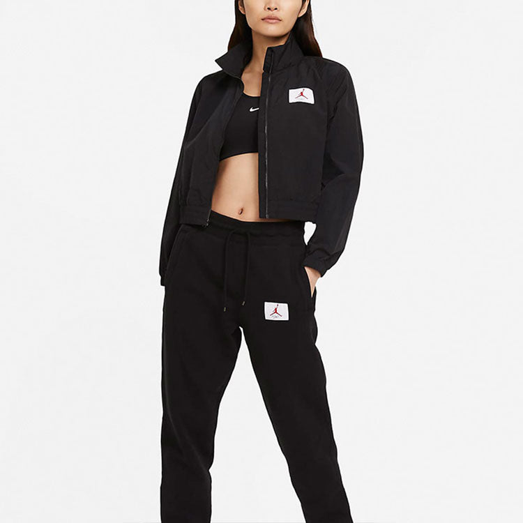 (WMNS) Air Jordan Logo Printing Casual Sports Jacket Autumn 'Black' CV7800-011