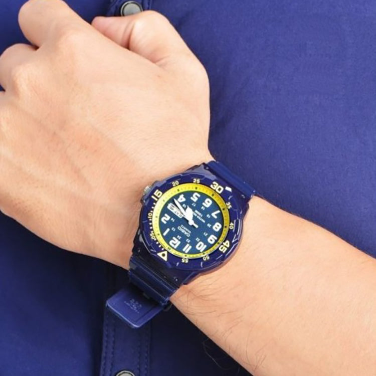 Men's CASIO Outdoor Minimalistic Retro Sports quartz Watch Strap Mens Blue Analog MRW-200HC-2B