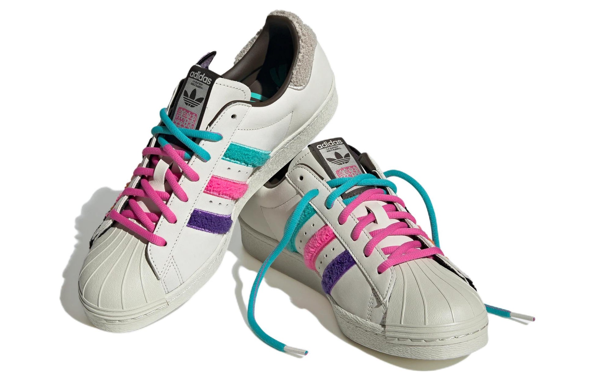 adidas originals Superstar 80s x Han Meilin 'White Black Pink' ID4386