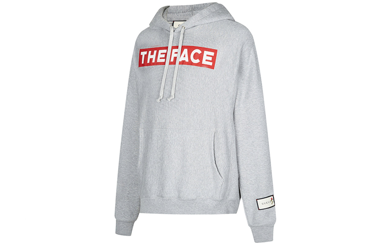 Men's Gucci Alphabet Printing Hooded Long Sleeves Autumn Gray 560502-XJBB2-1130