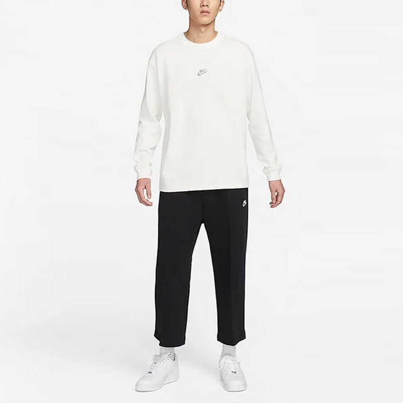 Nike M Nsw Prew Essntl Sustls Tee Embroidered LogoT 'White Grey' DO7391-133