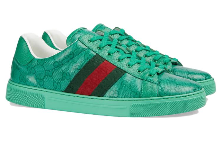 Gucci Ace GG Crystal canvas sneaker 'Green' 760775-FACRF-3751