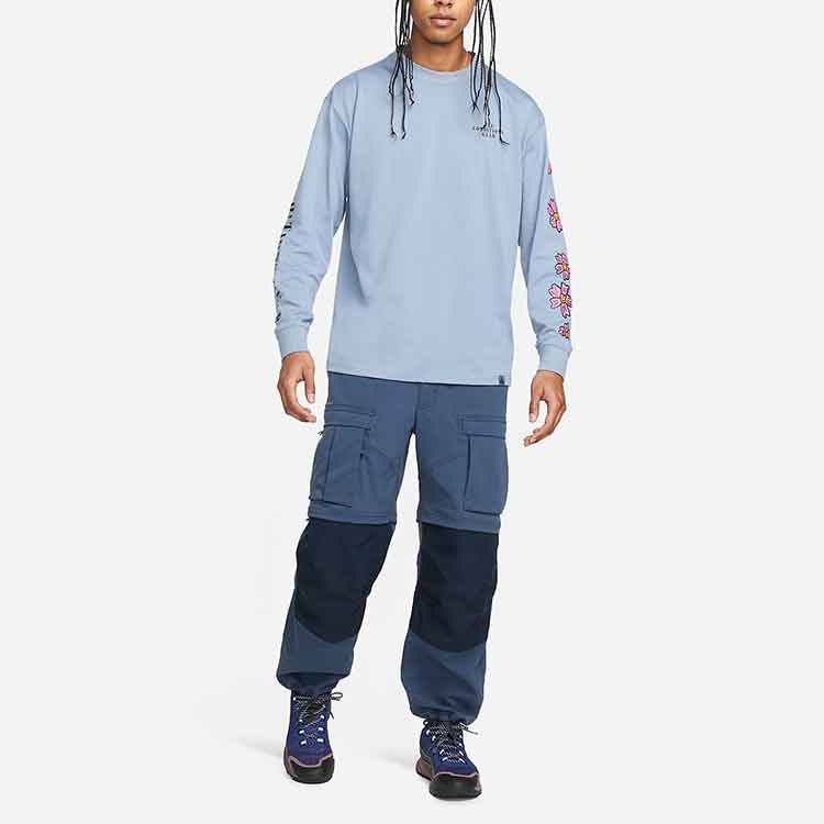 Nike ACG SS22 Flowers Alphabet Printing Casual Long Sleeves Blue DQ4959-493