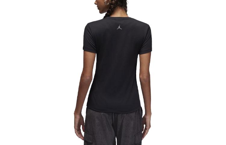 (WMNS) Air Jordan Slim Graphic T-Shirt 'Black' FD7241-010