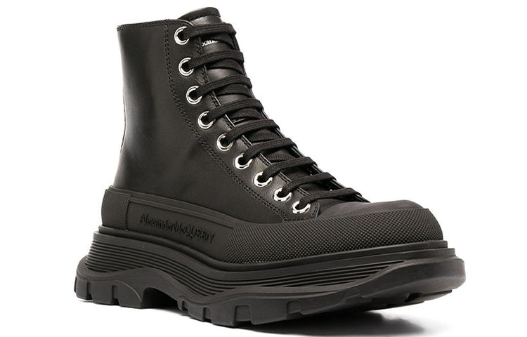 (WMNS) Alexander McQueen Tread Slick High 'Black' 633900WHZ621081