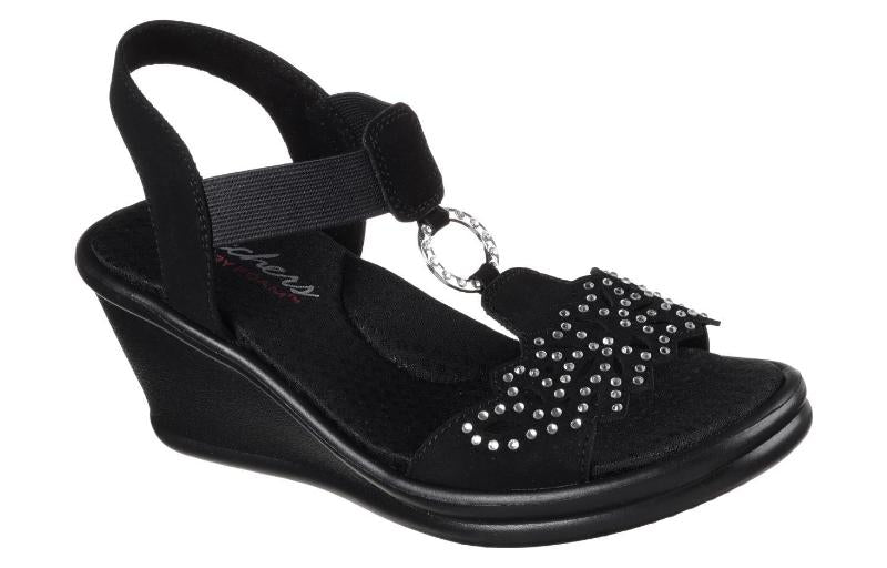 (WMNS) Skechers Rumblers Queen B 38558-BLK