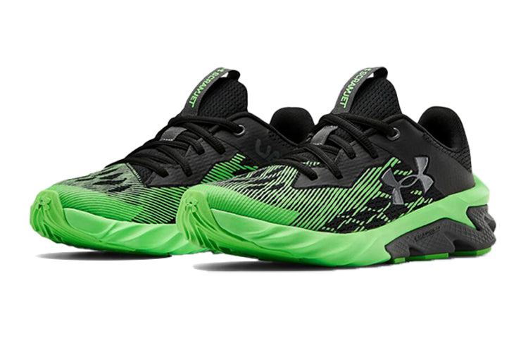 (GS) Under Armour Charged Scramjet 3 Sports Shoes Green/Black 3022611-001