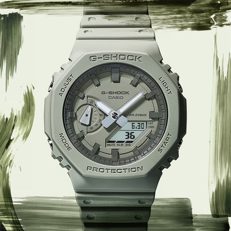 CASIO G-Shock Digital-Analog 'Sand Green' GA-2100NC-3AJF