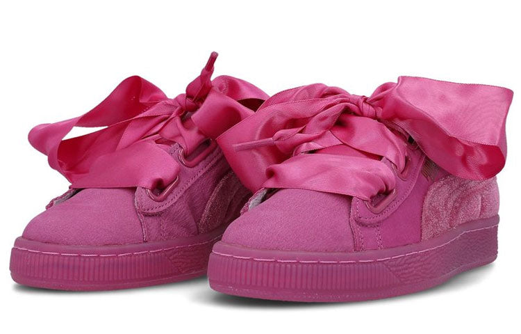 (WMNS) PUMA Basket Heart Lunar Glow 'Pink Red' 366733-02
