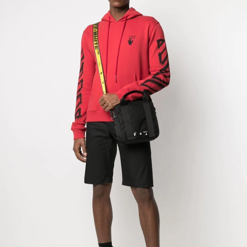 Off-White 21 logo Printing Series Messenger Bag Black OMNN016S21FAB0011001